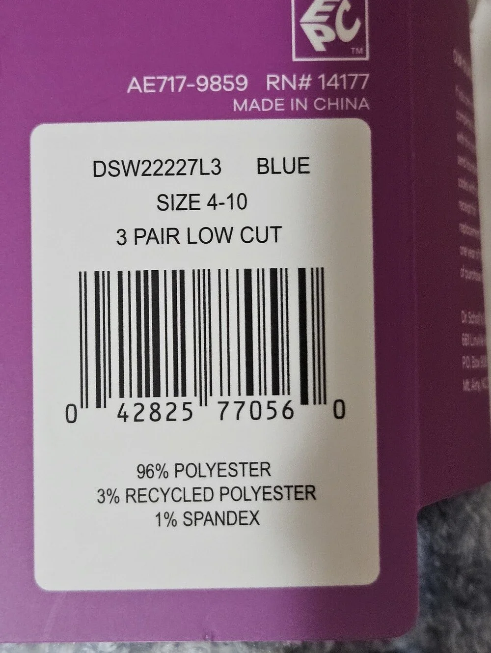 Dr. Scholl's 3 Pairs Women's Blue Soothing Spa Low Cut Non-Slip Socks Size 4-10